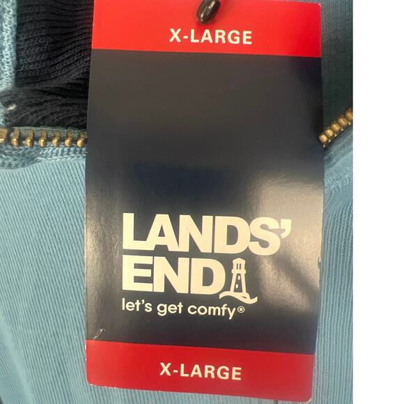 Lands End Sweater men’s size XL NWT quarters zip pullover cotton/polyester blend - Picture 6 of 7